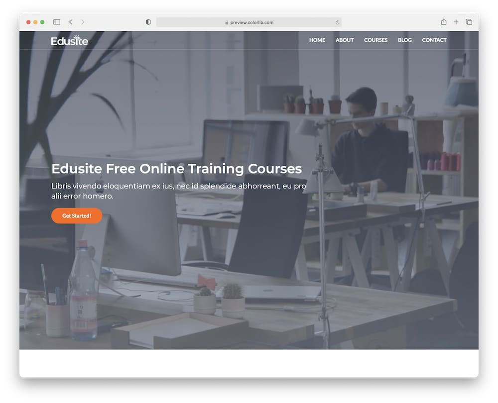 edusite academy website template