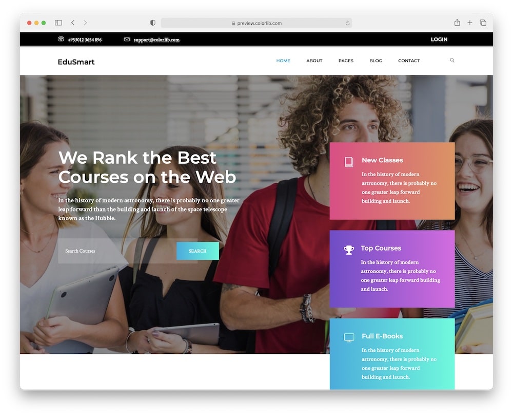 edusmart website template