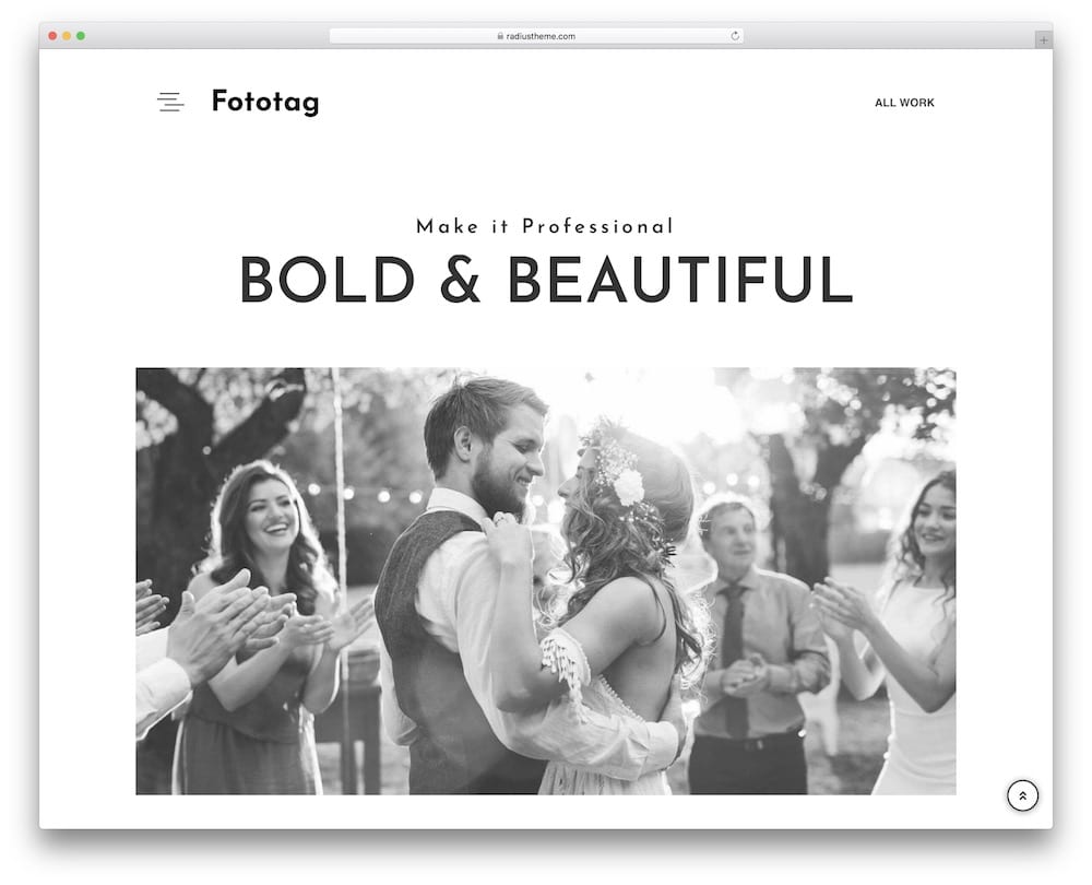 fototag wedding photography wordpress theme