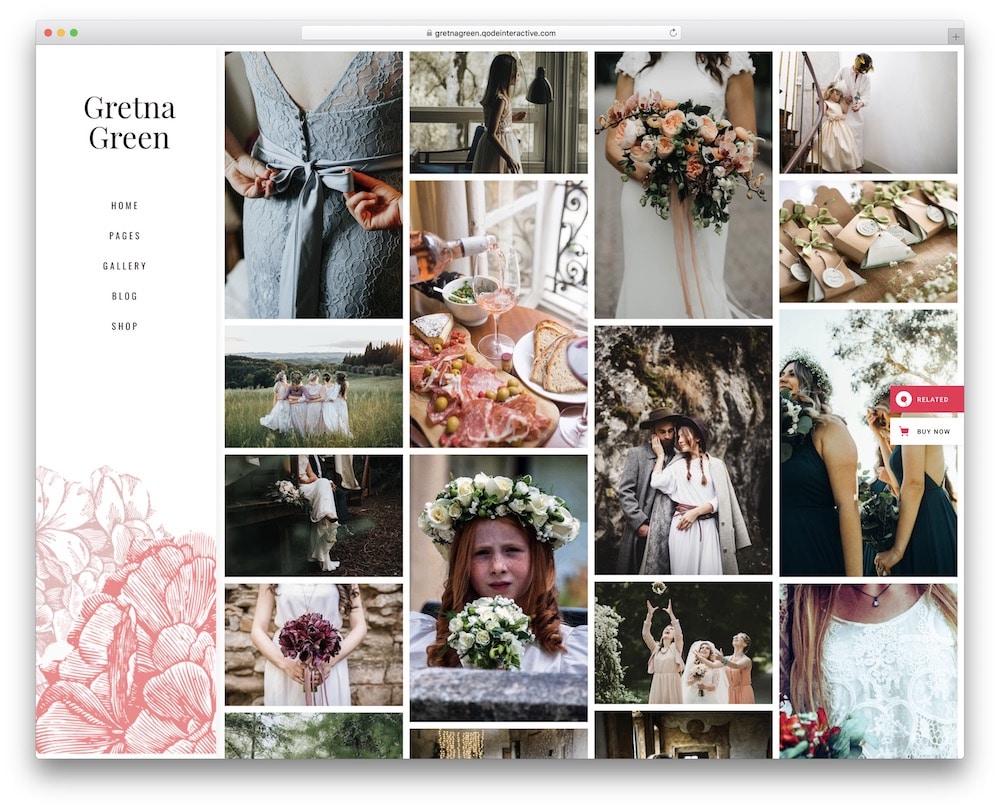 gretna green wedding photography wordpress theme