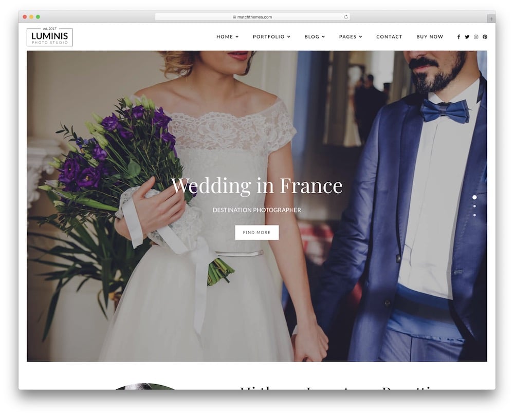 luminis wedding photography wordpress theme