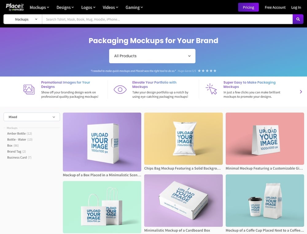 placeit packaging mockup