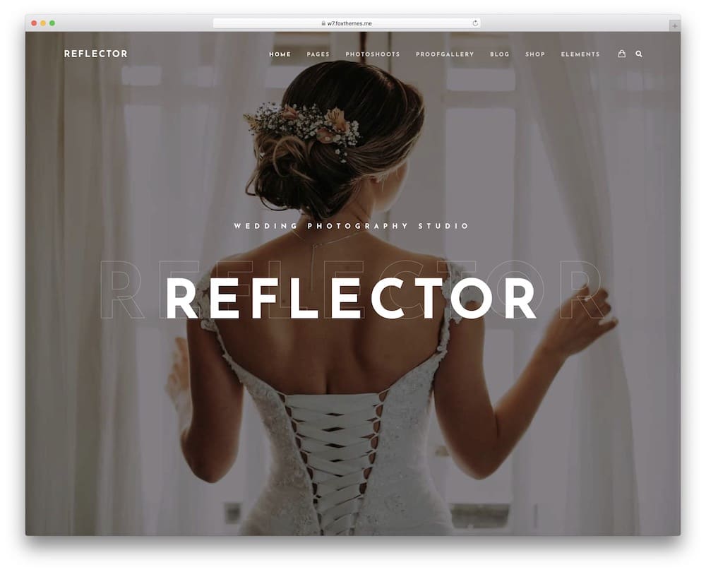 reflector wedding photographer wordpress theme