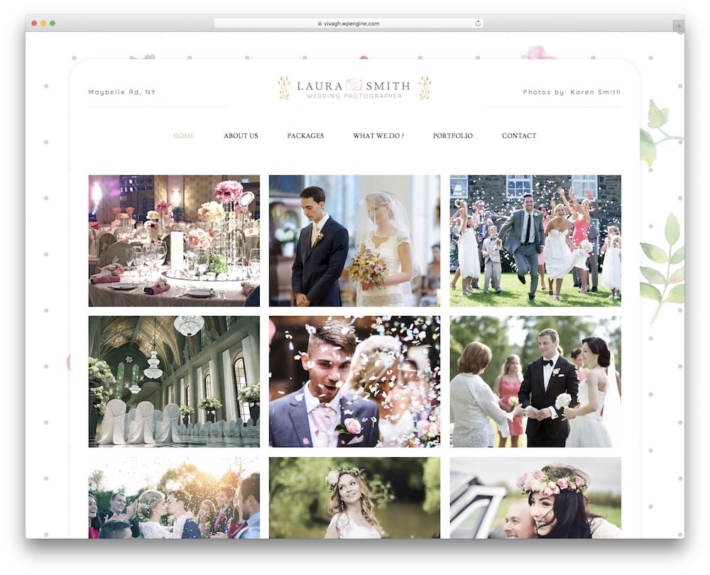 wedding photographer wordpress theme