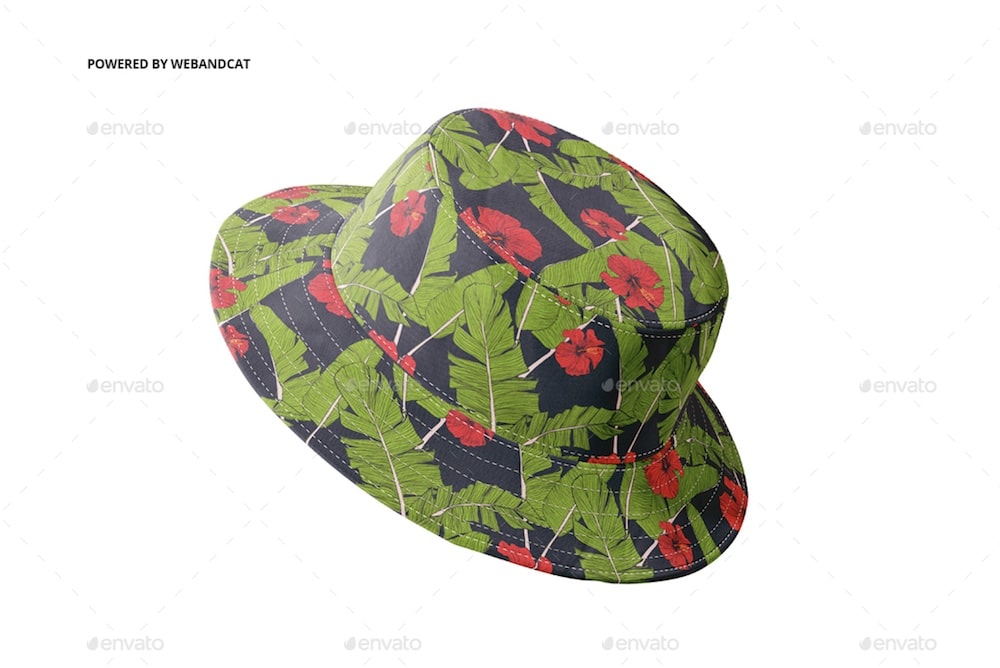 bucket hat 3d mockup set