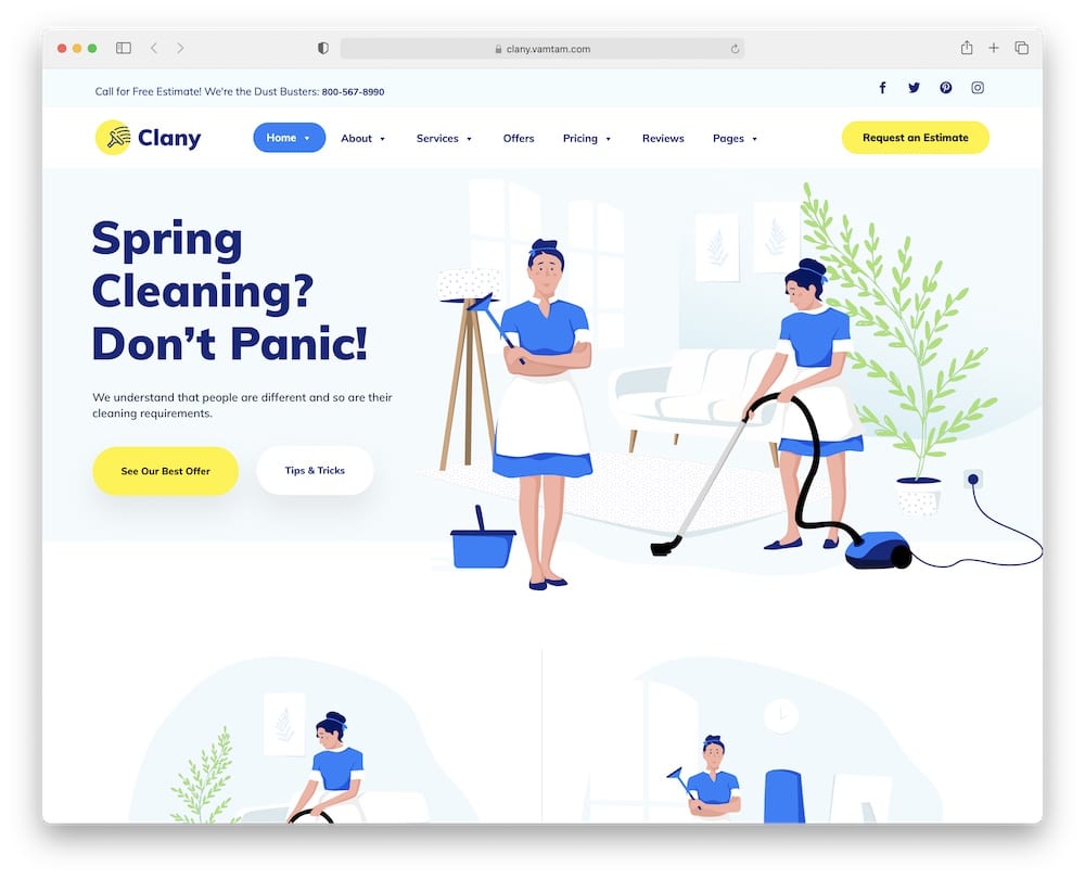 clany beaver builder wordpress cleaning theme