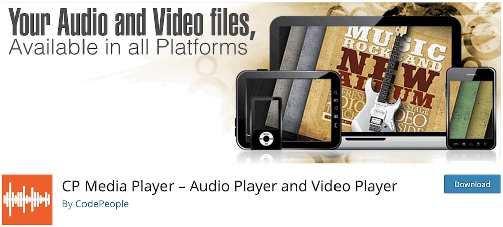 cp media player free wordpress audio plugin