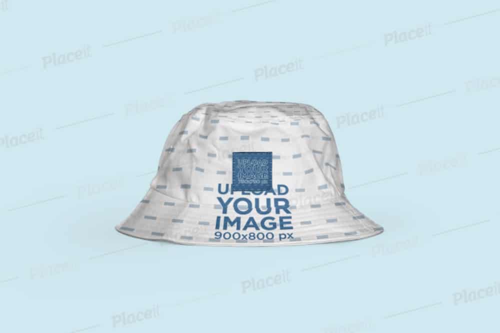 mockup of a bucket hat on a solid background