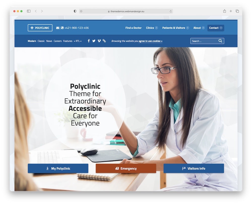 polyclinic beaver builder medical theme