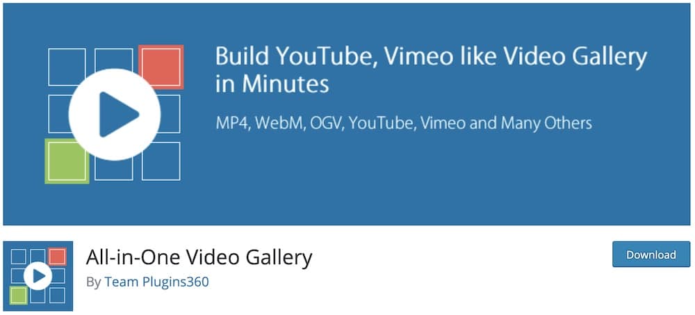 all-in-one video gallery free wordpress plugin