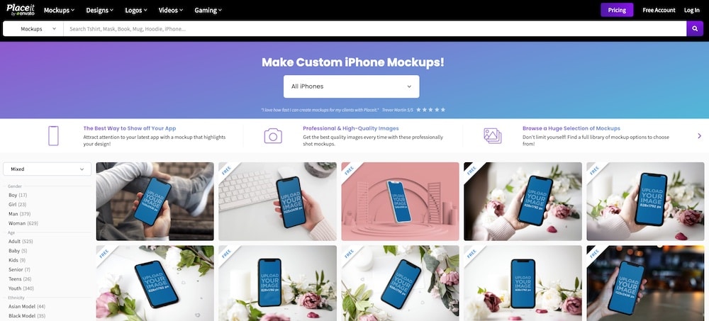 choose your iphone mockup design