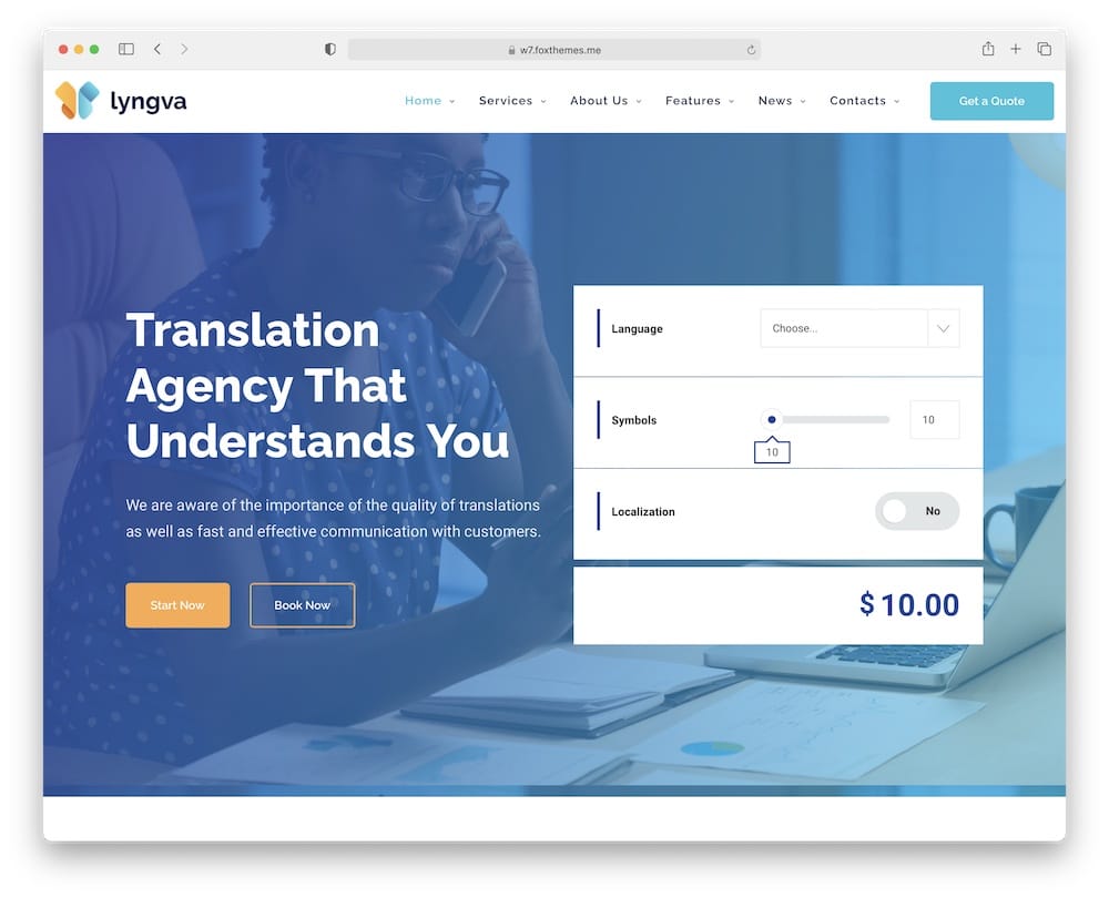 lyngva multilingual wordpress theme