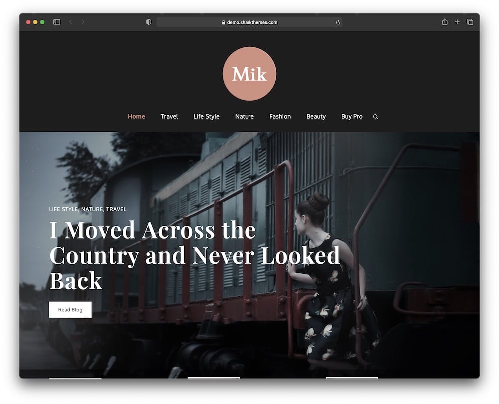 mik free dark wordpress theme