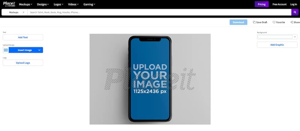 upload your photo to iphone mockup