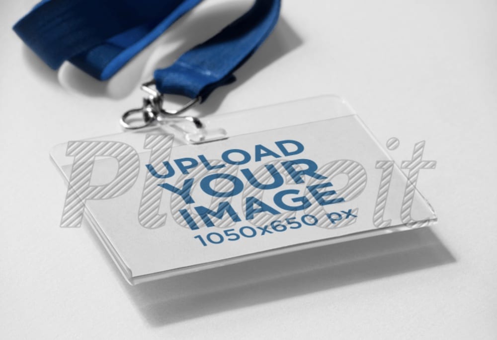 angled mockup of an id holder