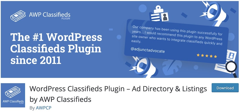 awp classifieds free wordpress directory plugin