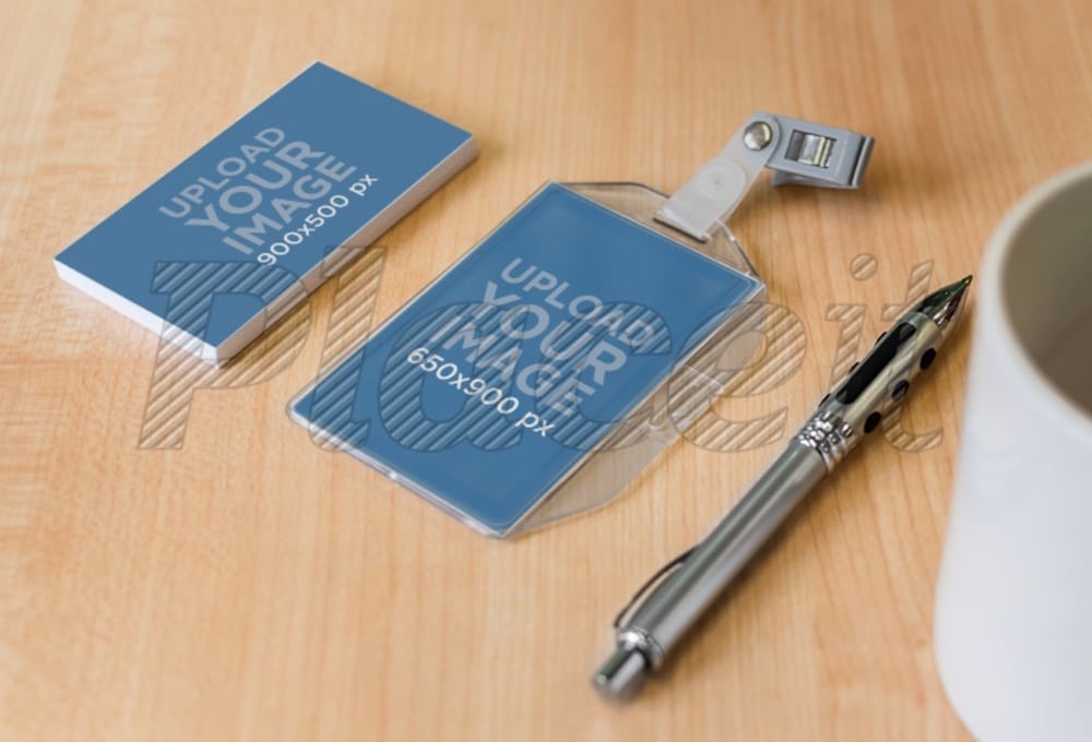 business card and badge holder