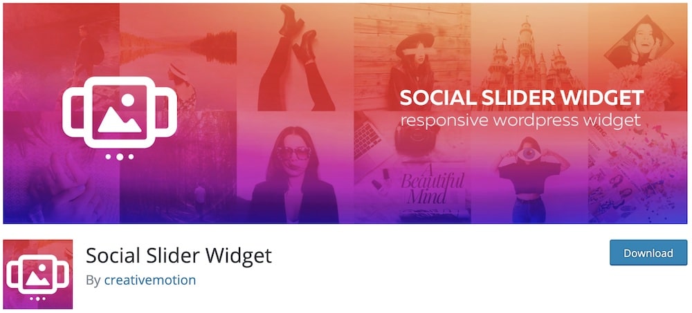 social slider free wordpress widget