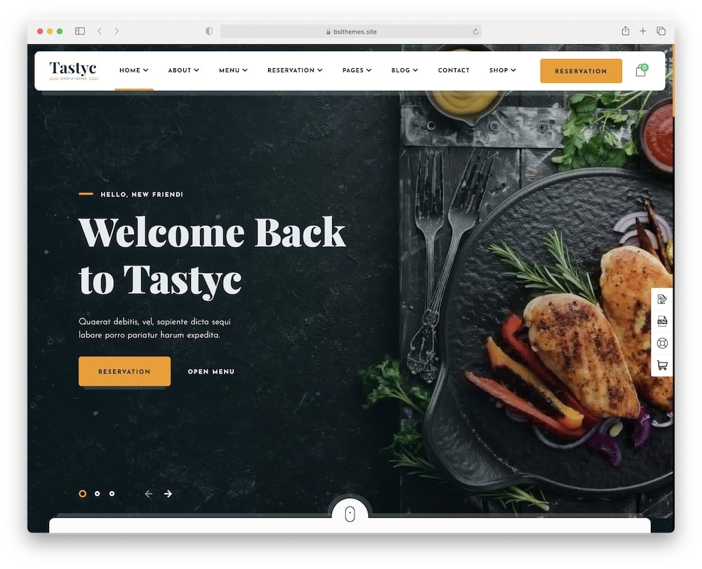 tastyc parallax wordpress theme