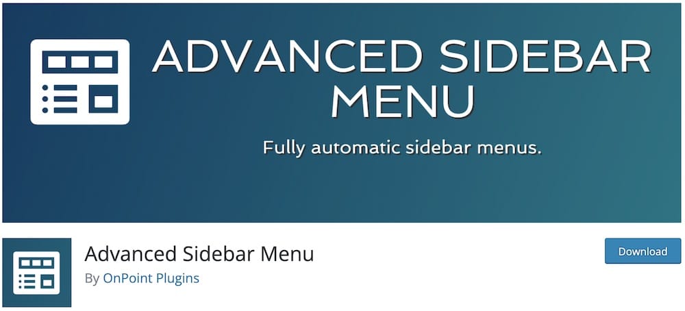 advanced sidebar menu free wordpress plugin