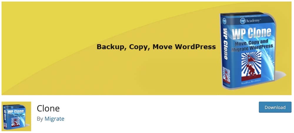 clone free wordpress backup copy migration plugin