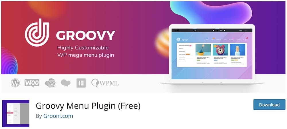 groovy menu free wordpress plugin