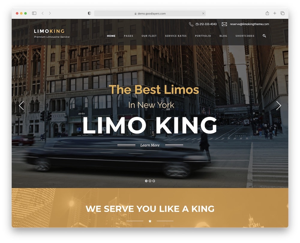 limo king wordpress theme