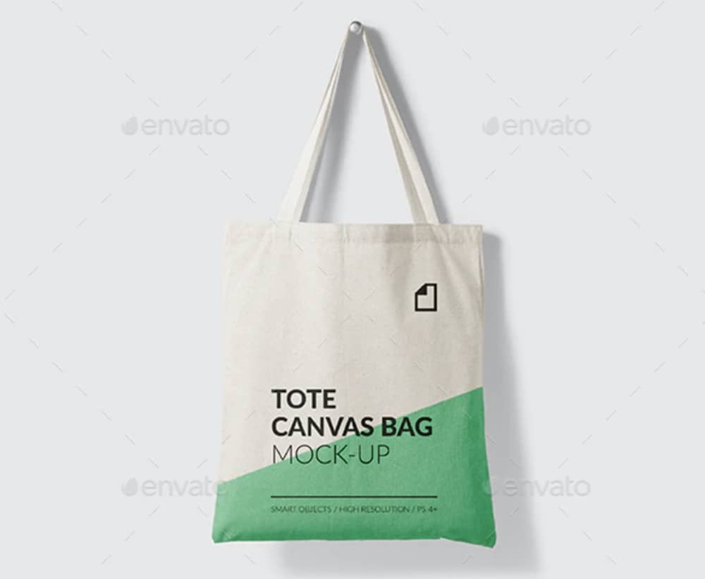 Small Canvas Tote Bag Mockup - Mockup World