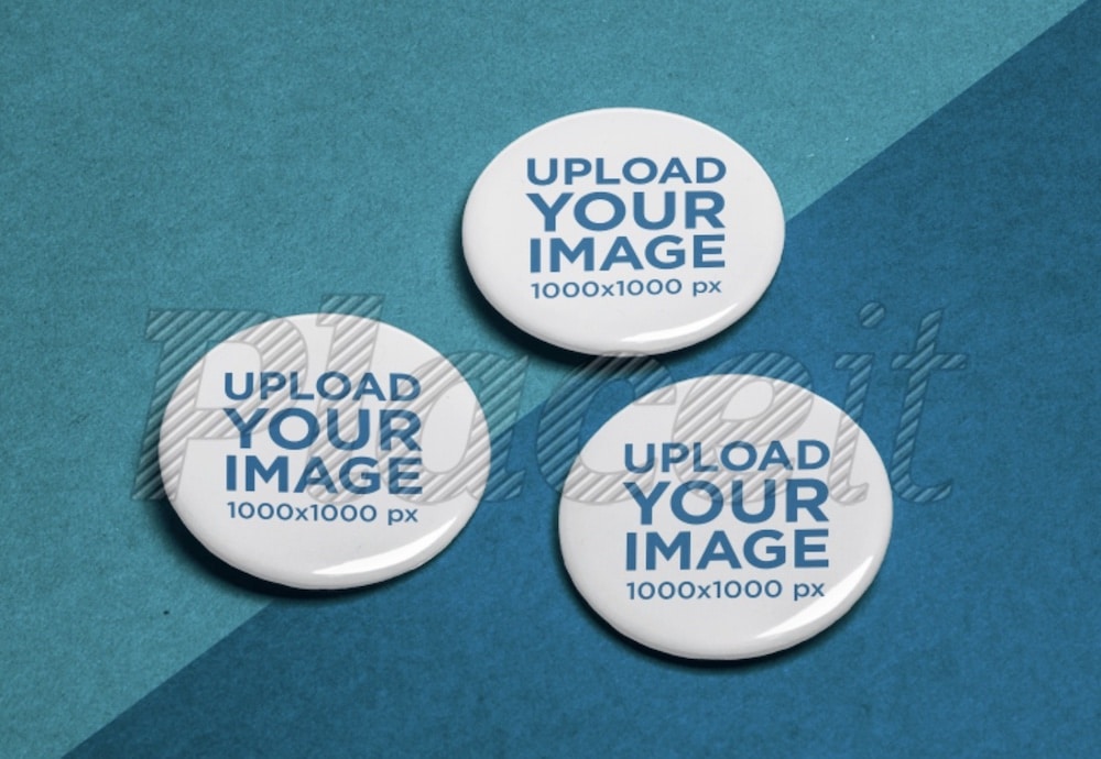 FREE PSD Pin Round Button Badges Mockup, Two Size – Original Mockups