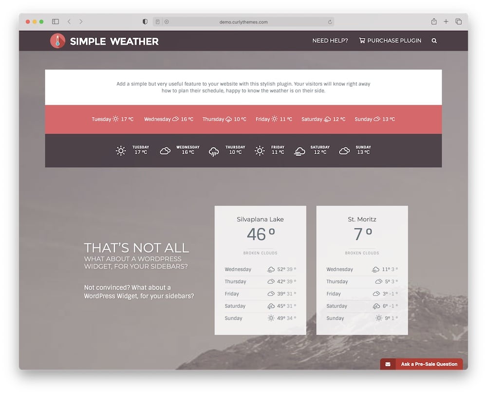 m1.MiniWeather – WordPress plugin