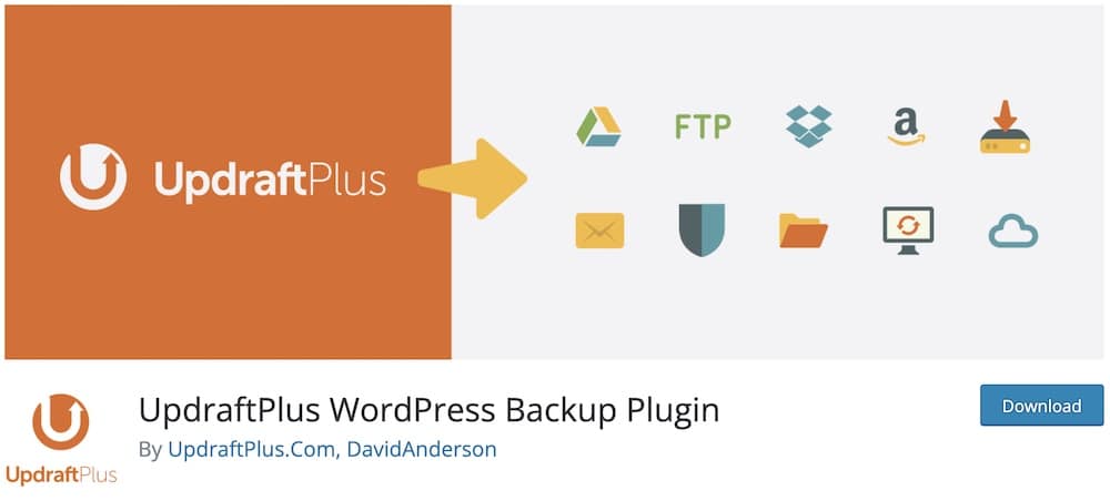 updraftplus free wordpress backup plugin