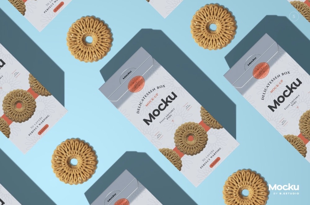 biscuit packaging mockup