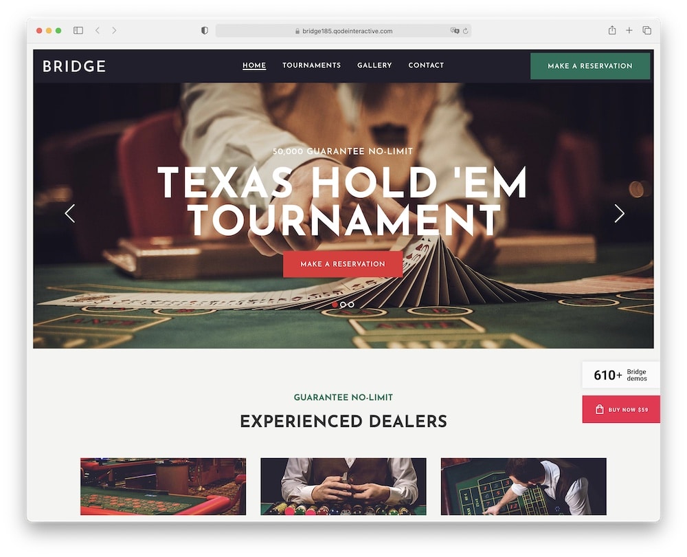 bridge wordpress casino theme