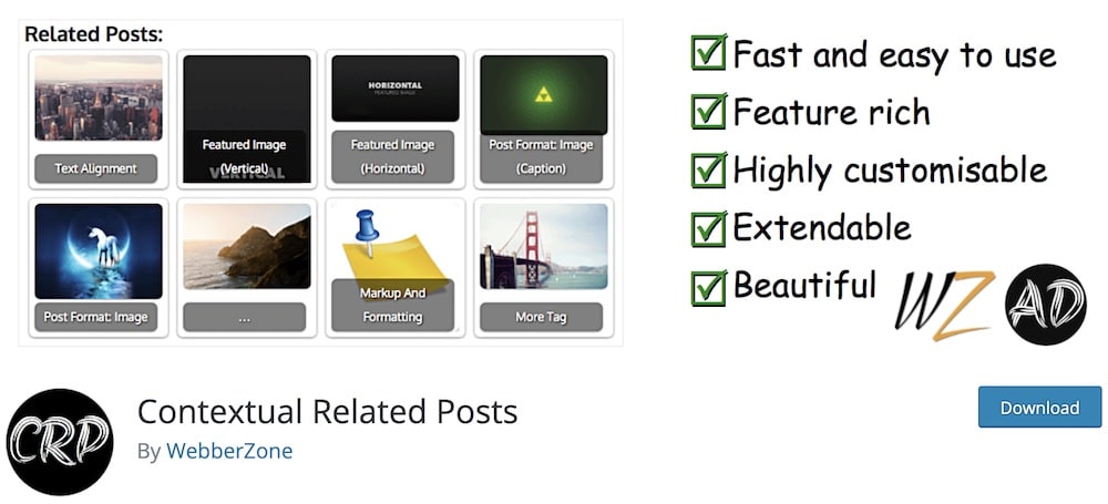 contextual related posts free wordpress plugin