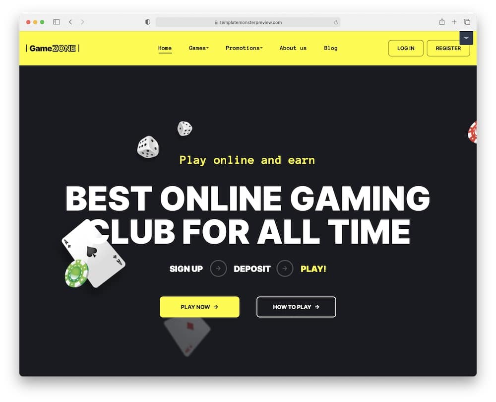 gamezone wordpress gambling theme