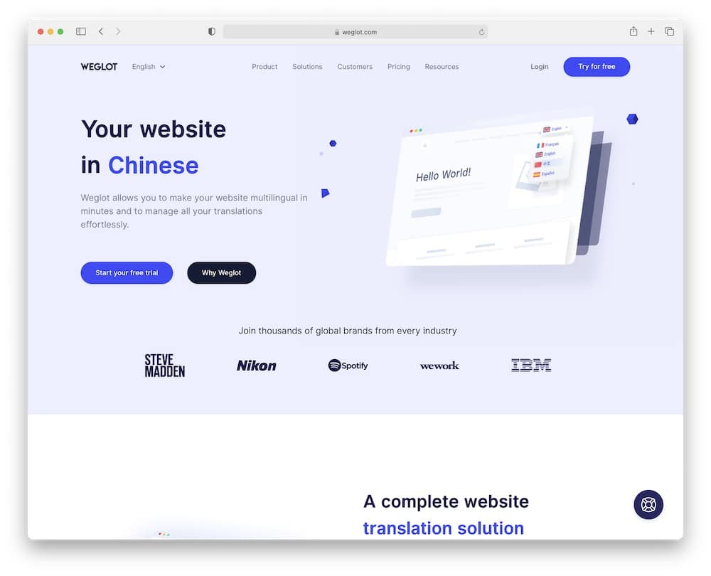 weglot translator for wordpress