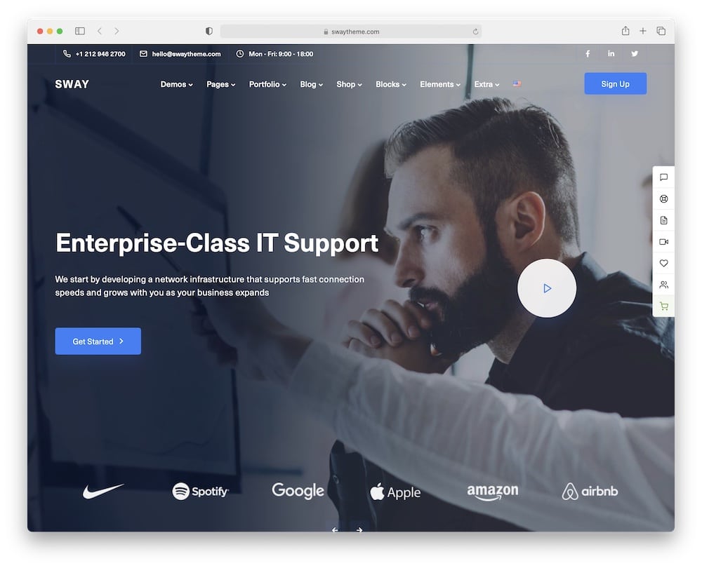 sway animated wordpress theme