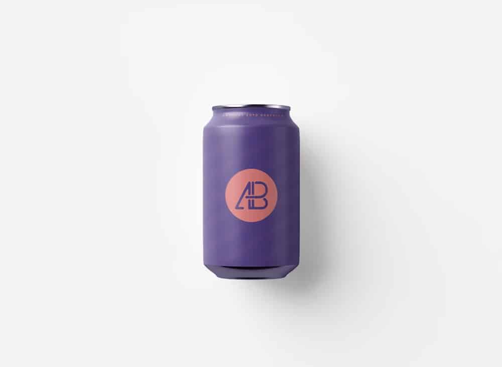 330ml can front back view mockup