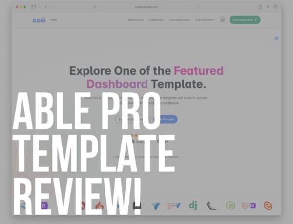 able pro admin template review