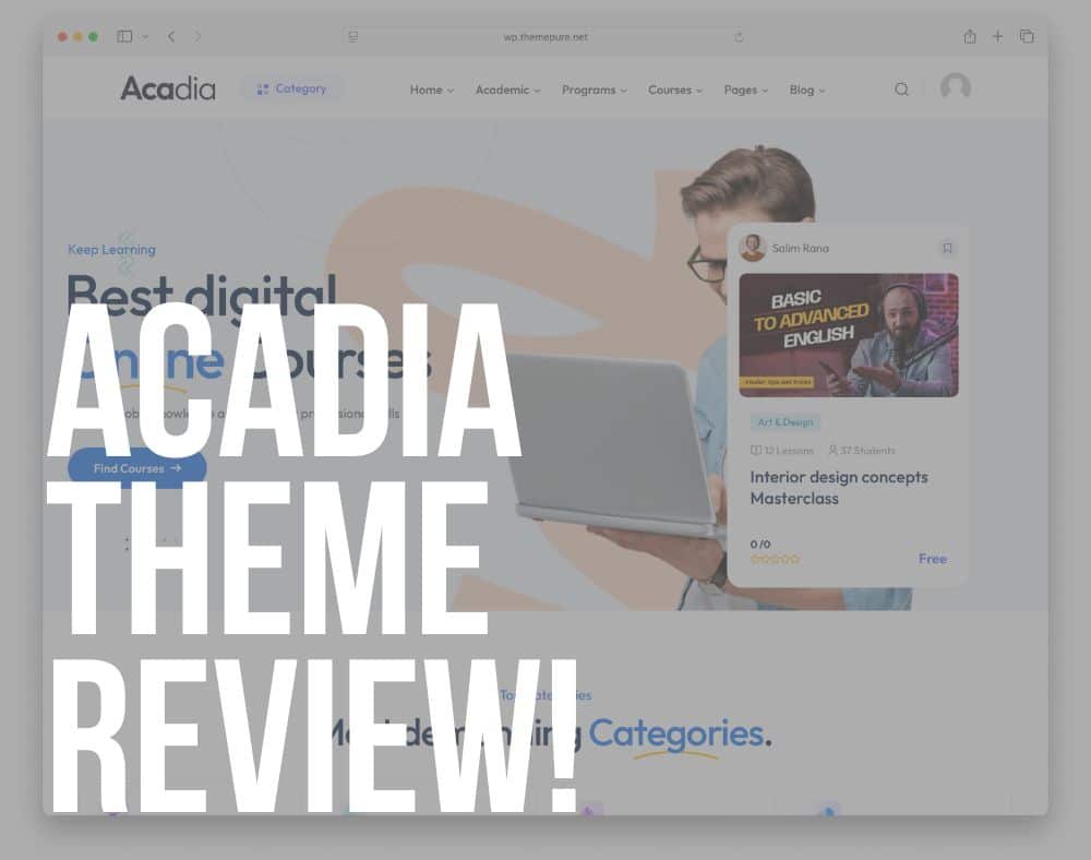 acadia wordpress theme review