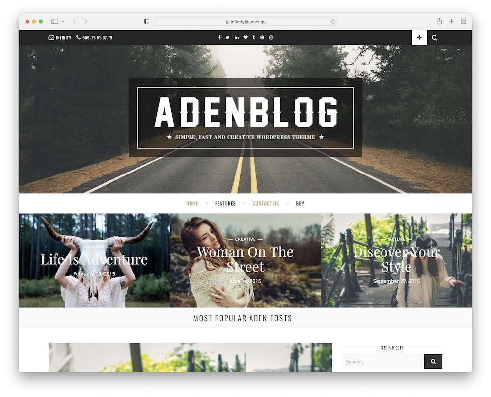 aden wordpress fashion blog theme