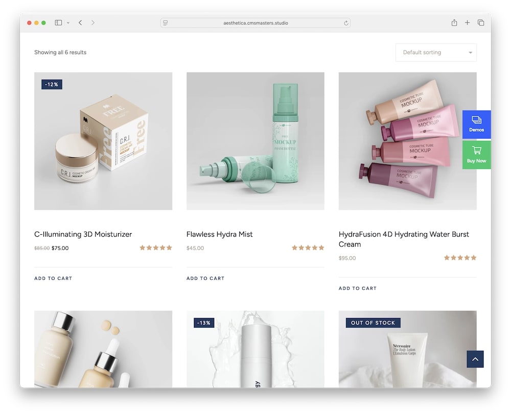 aesthetica wp theme woocommerce integration