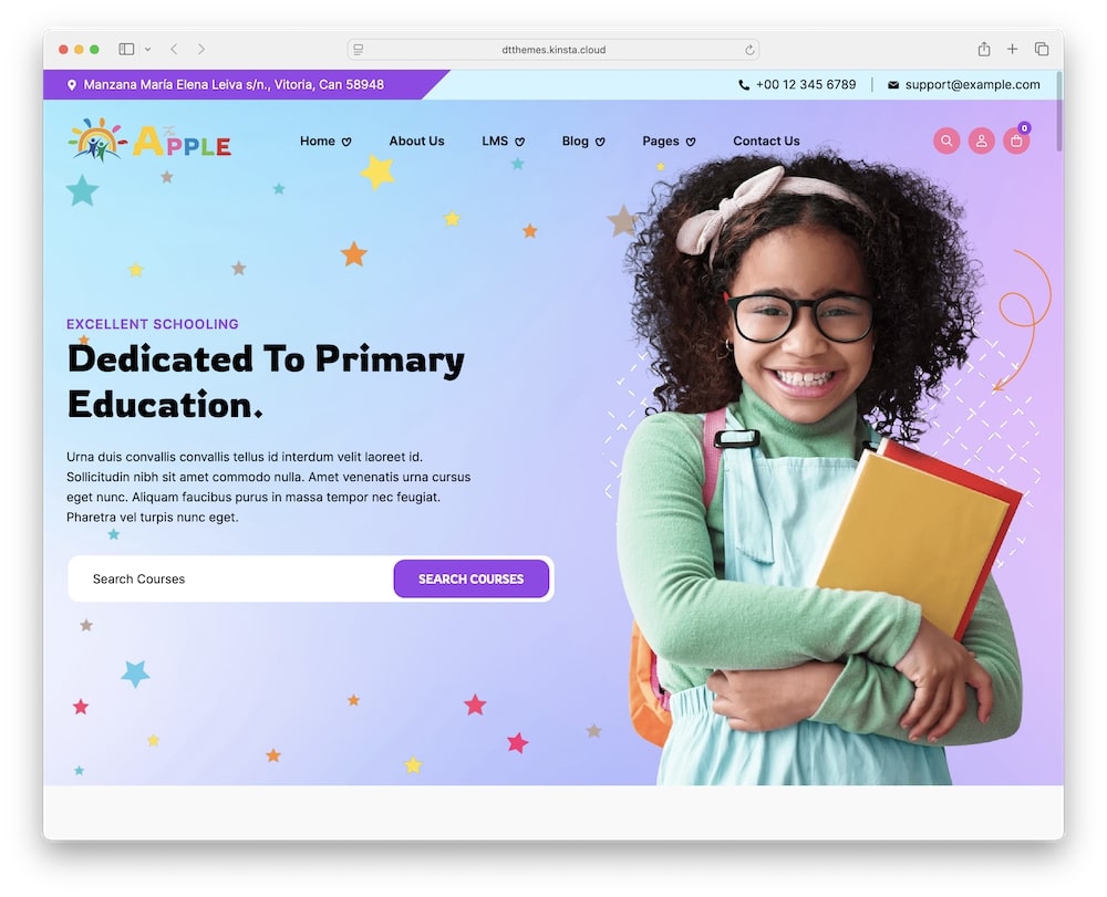 aforapple wordpress theme vibrant design tailored for kids