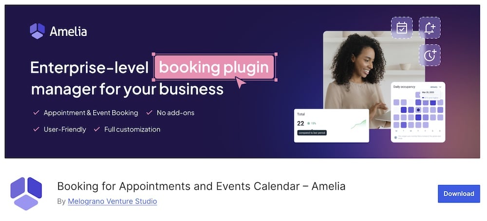 amelia free wordpress plugin update