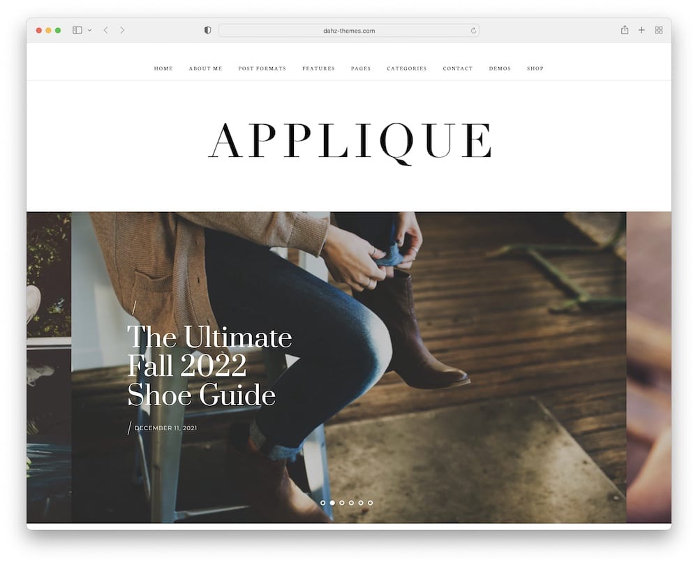 applique fashion blog theme