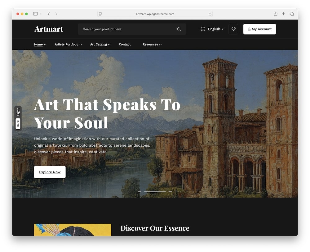 artmart wordpress theme test