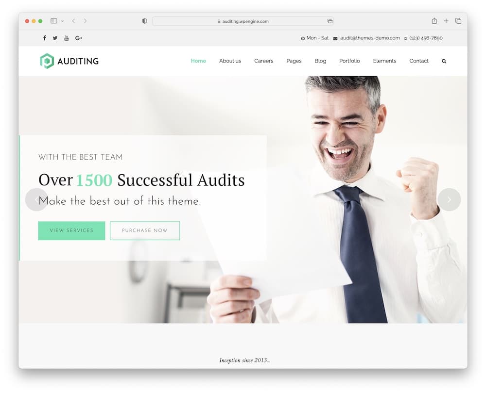 auditing accounting wordpress theme