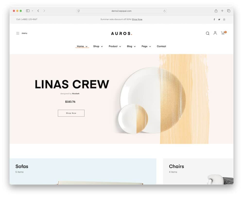 auros wordpress thrift store theme