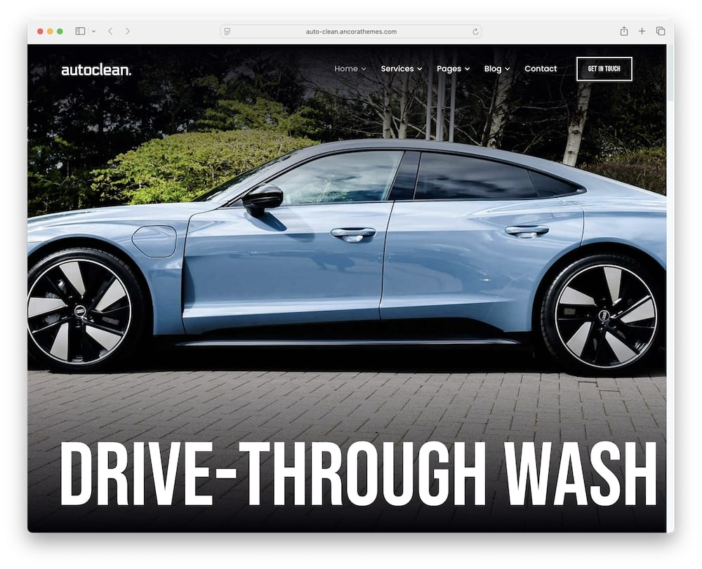 auto clean car wash repair wordpress theme
