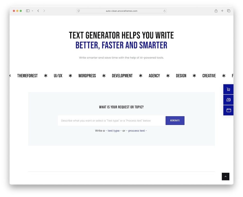 auto clean wordpress theme ai functionality